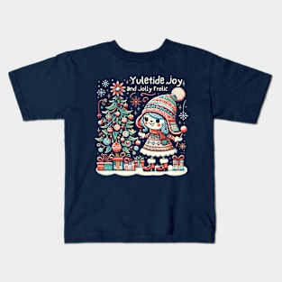 Yuletide Joy and Jolly Frolic Kids T-Shirt